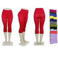 Assorted Solid Color High Waist Capri Leggings